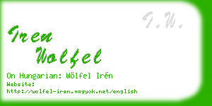 iren wolfel business card